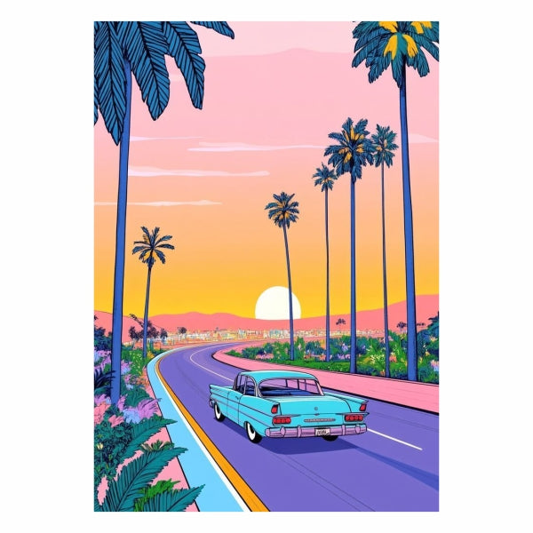 Cartoon Sunset Drive