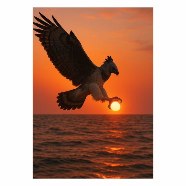 Eagle Claws Holding Sun