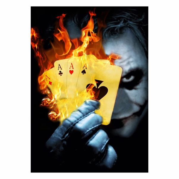 The Joker Cards On Fire
