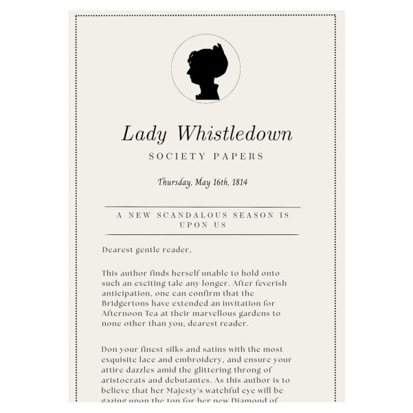 Lady Whistledown Society Paper