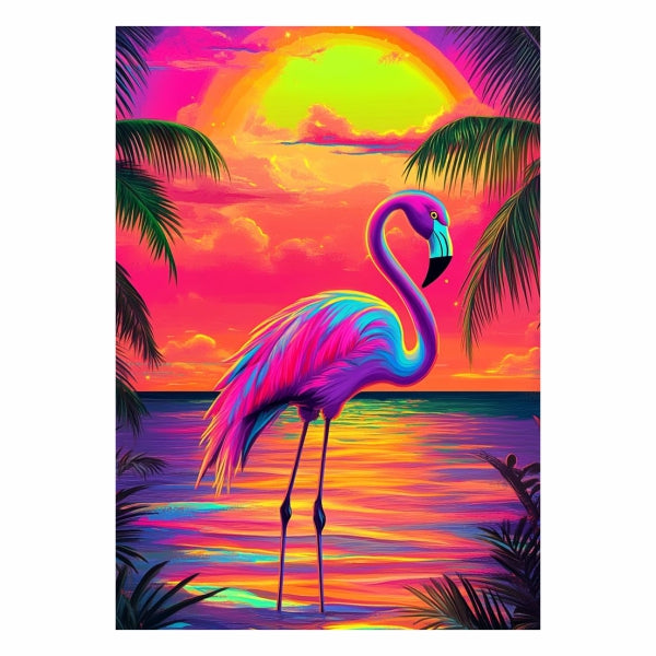 Pink Flamingo Sunset