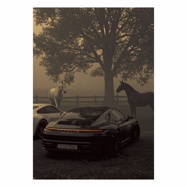 Porsche And Horses