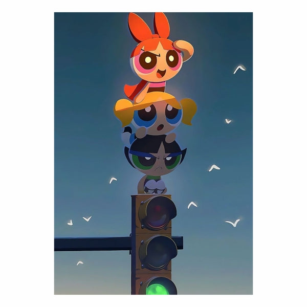 Powerpuff Girls On Robot