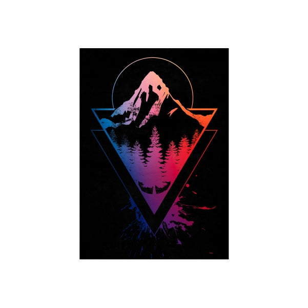 Abstract Mountain Poster