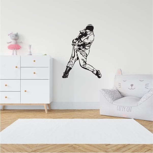 Baseball Player Blocking Pose Decal