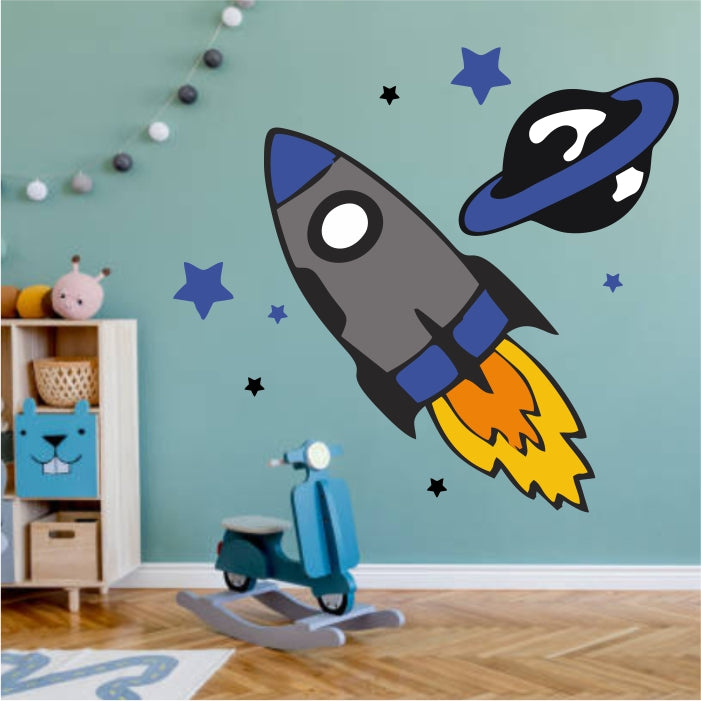 Rocketship Wall Decal