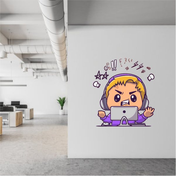 Gamer Angry Decal