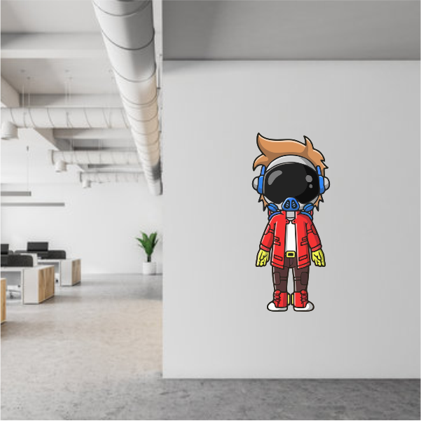 Gamer Man Costume Decal