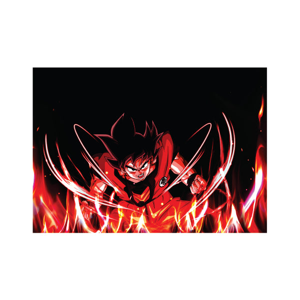 God Goku Red Black Poster