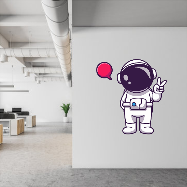 I Love Astronaut Decal
