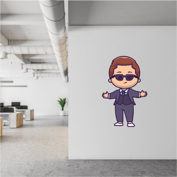 Man Wearing A Suit Decal