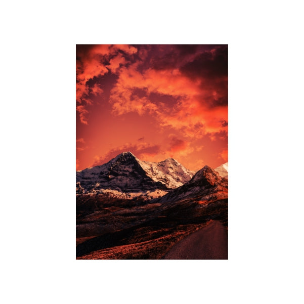 Mountain View Orange - A1 Poster