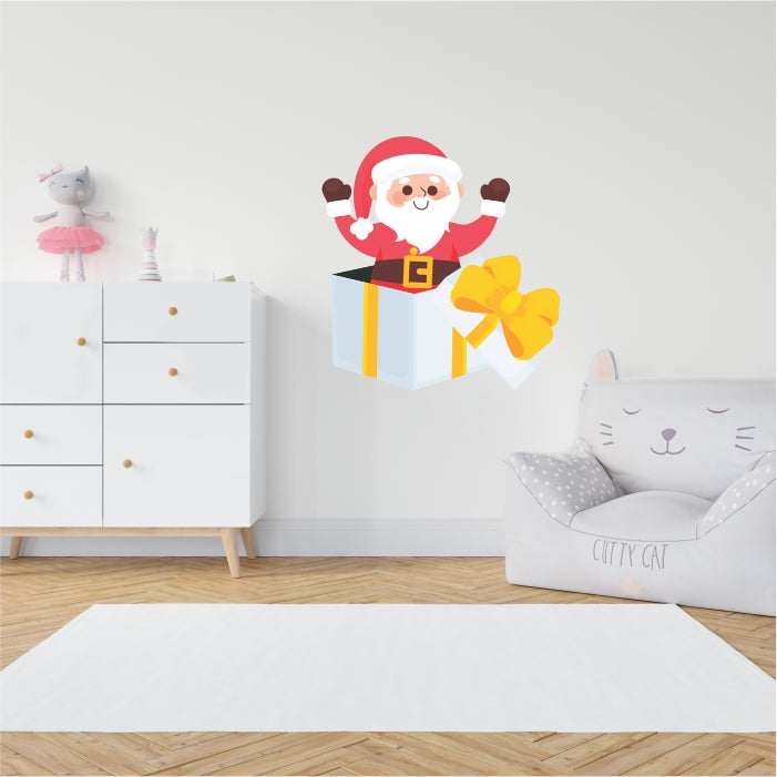 Peek And Boo Santa Clause Decal