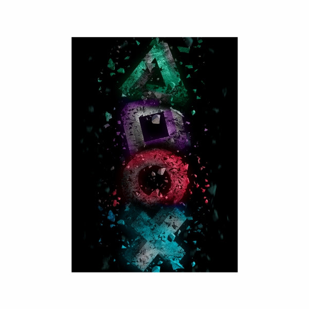 PlayStation Life Abstract Poster