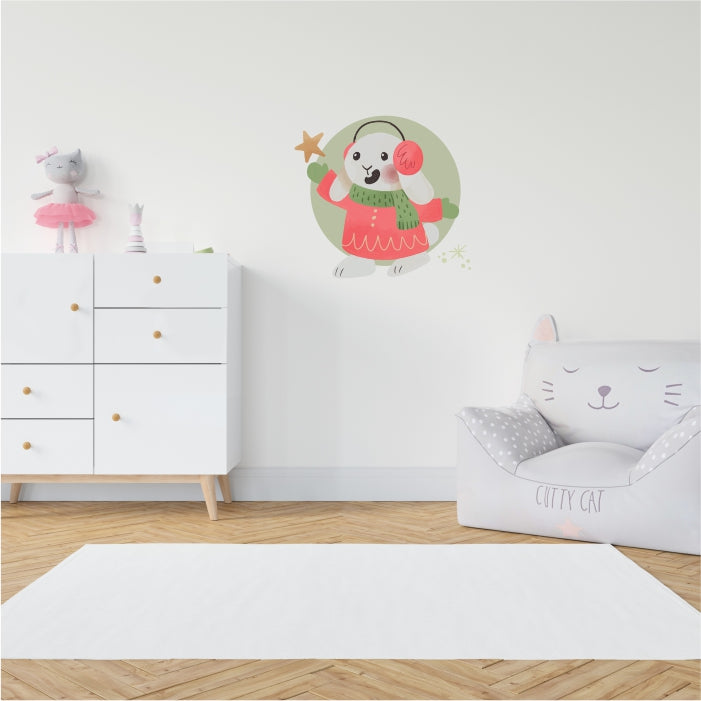 Rabbit Christmas Decal