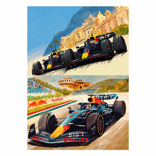 RedBull F1 Abstract Painting Poster