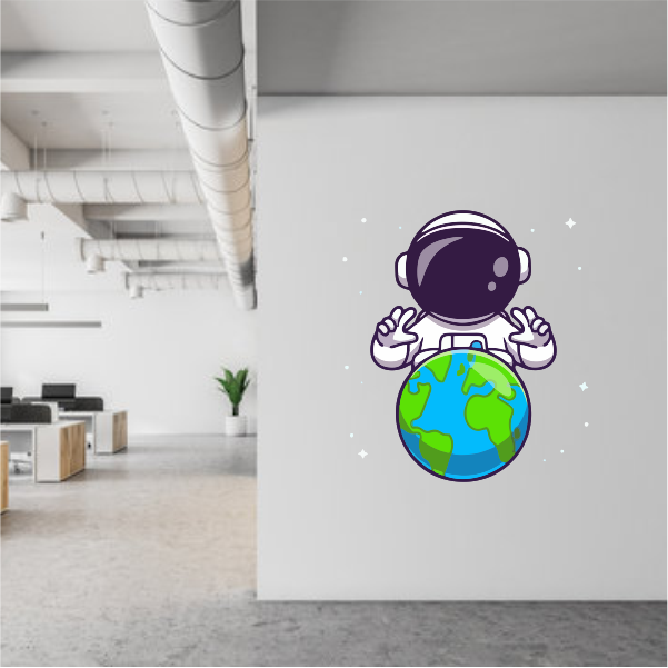 Astronaut With Earth Decal