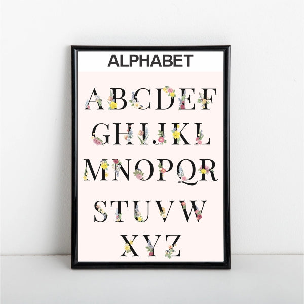 Floral Alphabet Poster