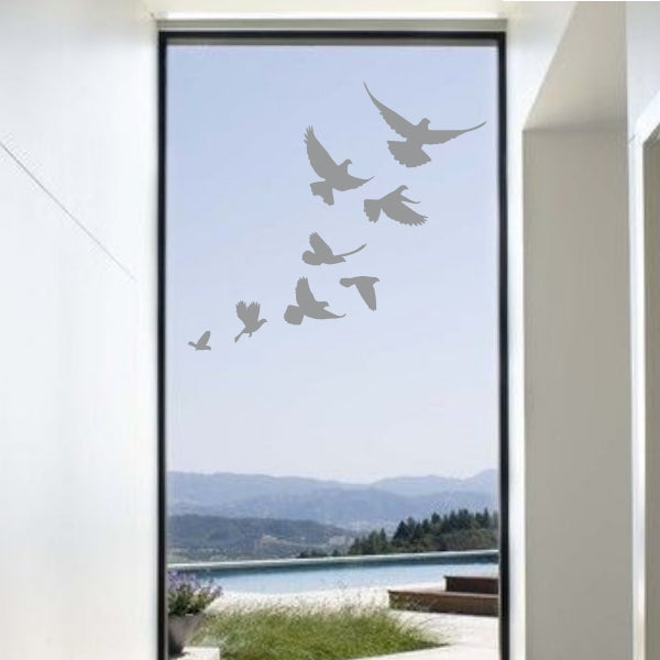 Flying Birds Frosted Decal