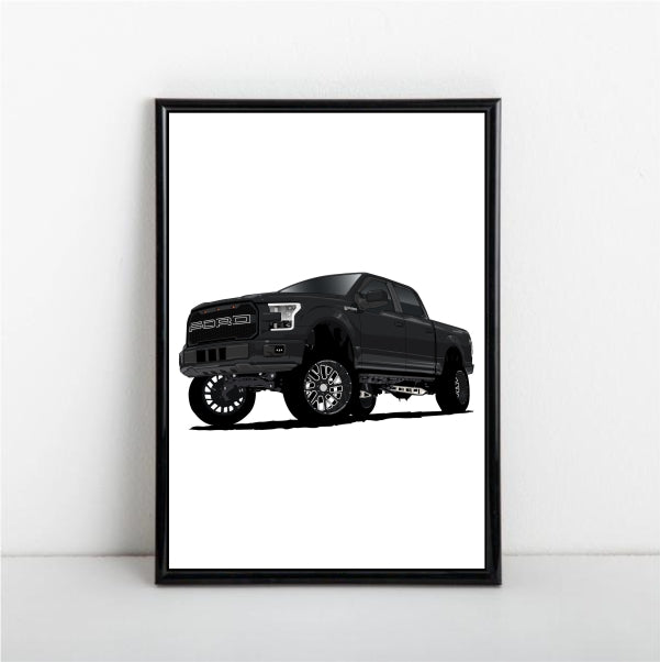 Ford F150 Platinum Car Poster
