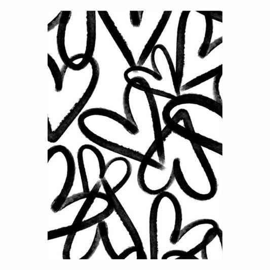 Black And White Hearts