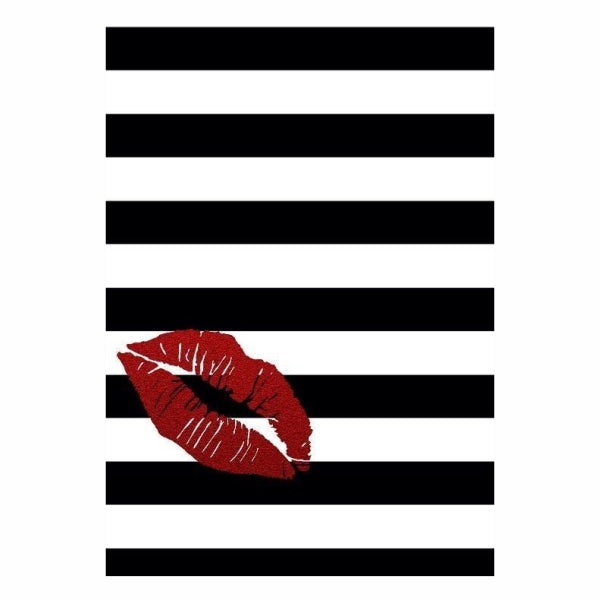 Black And White Lines With Lips