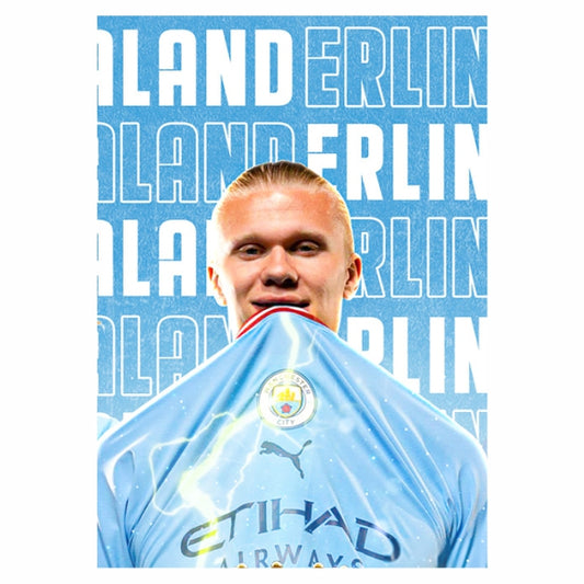 Erling Haaland City Shirt Poster