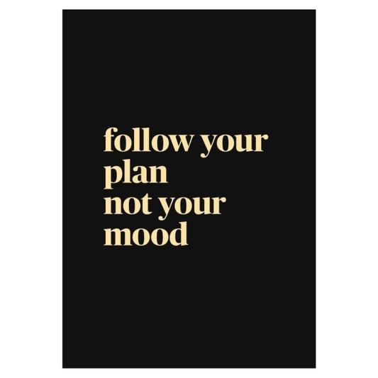 Follow Your Plan Not Your Mood