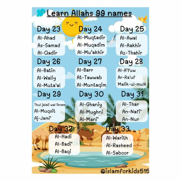 Learn Allahs 99 Names
