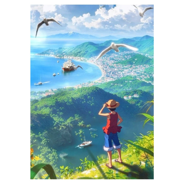 Luffy Overlooking Mountain View