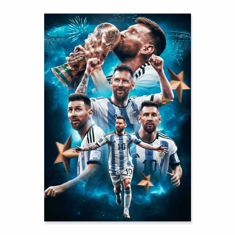 Messi World Cup Collage Poster