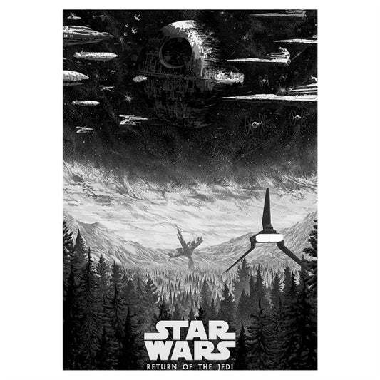 Return Of The Jedi Greyscale Death Star