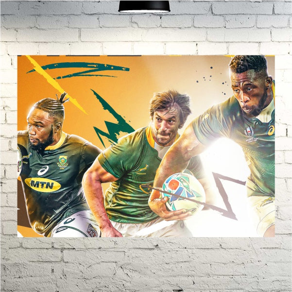 Springbok Rugby Yellow Poster - CreateSA