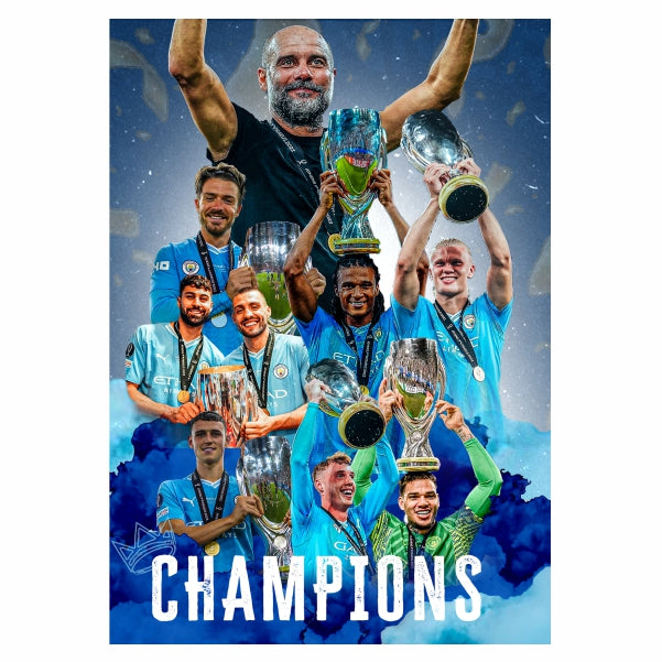 We Are the Champions Man City 24 Poster