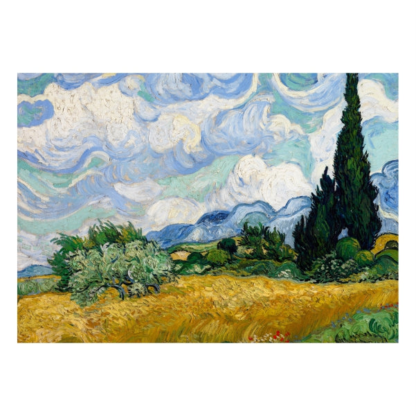 Wheat Field with Cypresses