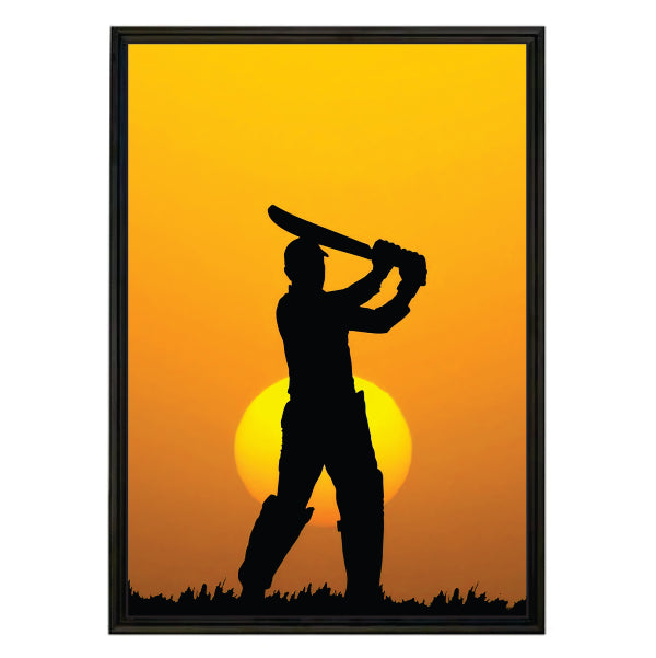 Cricket Silhouette Poster - A1