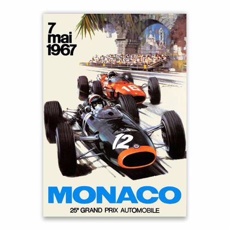 1967 Monaco Grand Prix Poster
