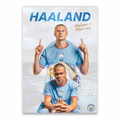 Haaland Welcome To Man City Poster