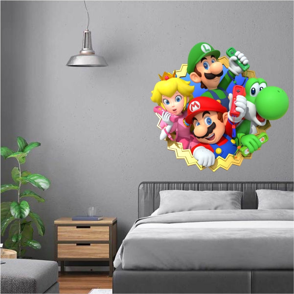 All Star Characters Super Mario Bro Decal