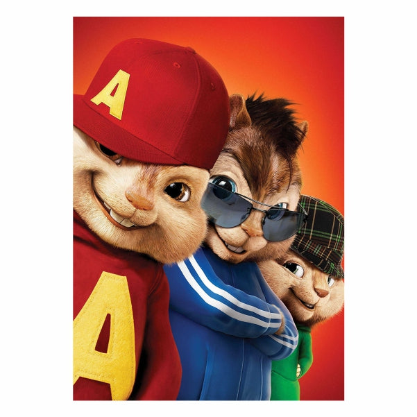 Alvin And The Chipmunks The Squeakquel Squad Red Poster