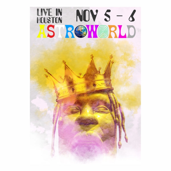 AstroWorld Travis Abstract Poster