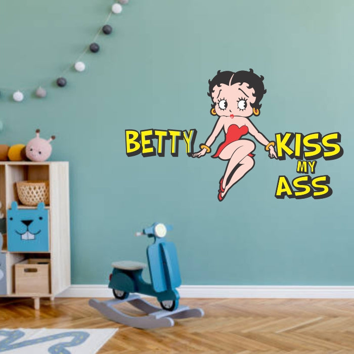 Betty Boop Kiss Decal