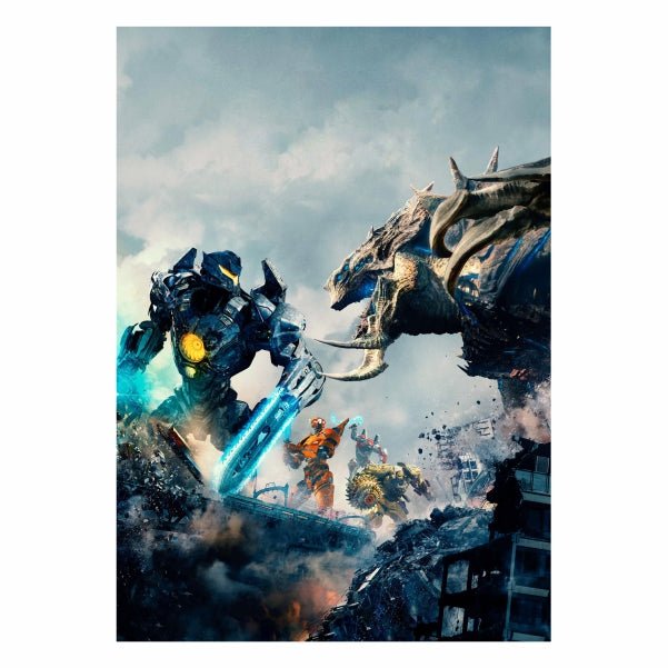 Fighting A Kaiju Pacific Rim - A1 Poster