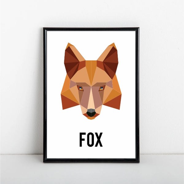 Geometric Fox Poster