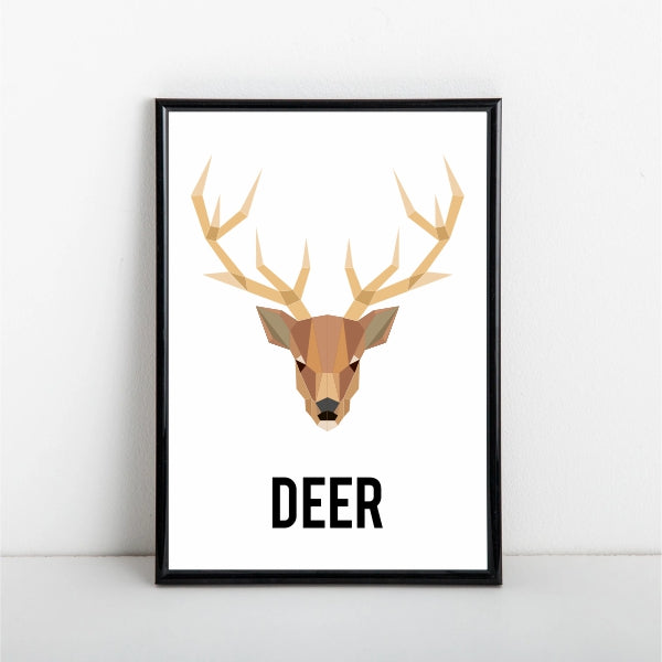 Geometric Deer Poster