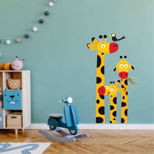 Giraffe Cartoon Wall Decal