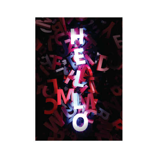 Glow Hello Red  - A1 Poster