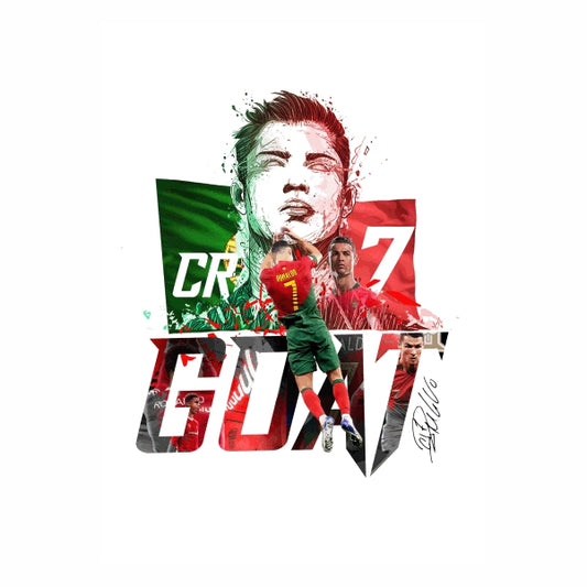 Goat 7 Ronaldo Abstract Poster