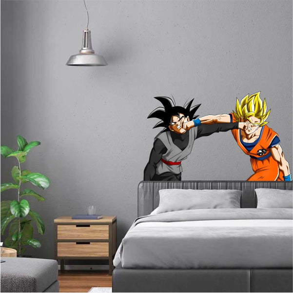 Goku Black vs SSJ2 Goku Wall Art