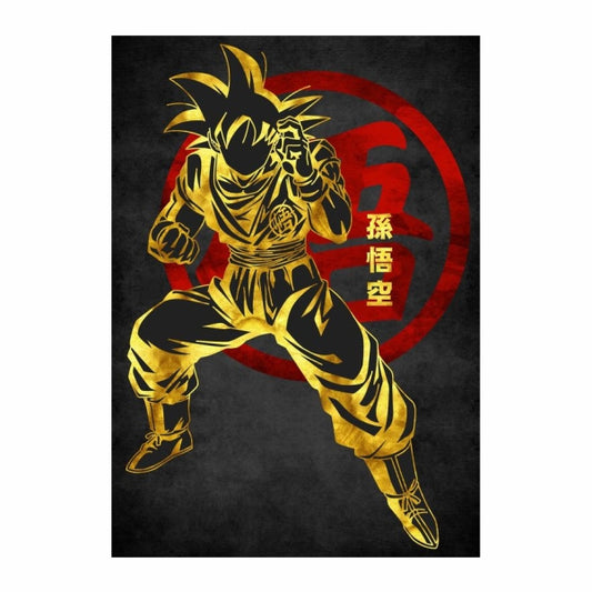 Goku Gold Silhouette Poster